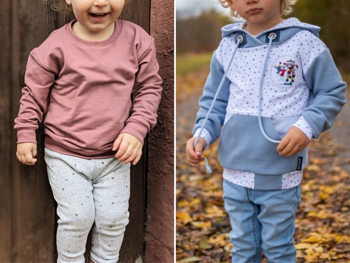 Hoodie "SELMA" (86-164 je 2 Weiten) - Schnittmuster und Anleitung