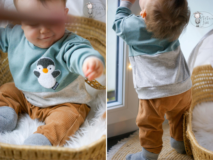 Hoodie "SELMA" (86-164 je 2 Weiten) - Schnittmuster und Anleitung