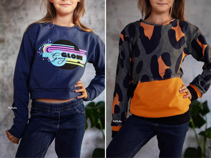 Hoodie "SELMA" (86-164 je 2 Weiten) - Schnittmuster und Anleitung