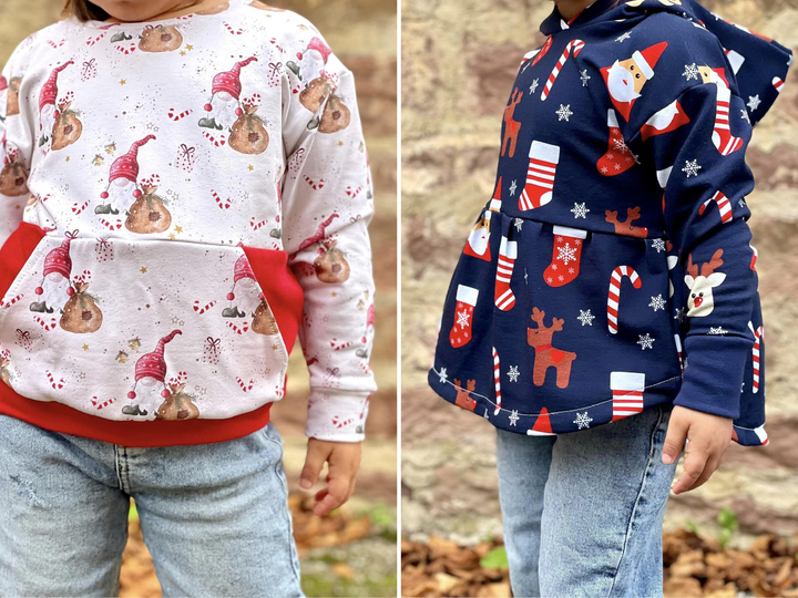 Hoodie "SELMA" (86-164 je 2 Weiten) - Schnittmuster und Anleitung