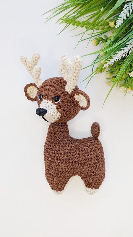 Deer crochet pattern, Christmas reindeer amigurumi pattern, easy crochet wo - Image 5