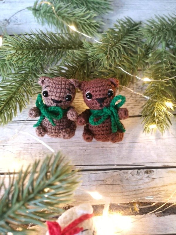 Crochet mini teddy bear amigurumi pattern