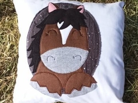 Stickdatei Pferd Pferdestickdatei Tiermotiv Pferdemotiv Pony Pferdekopf