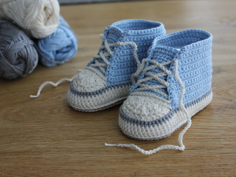 Babyschuhe Häkelanleitung PDF-Download Baby Sneakers Geschenk Geburt