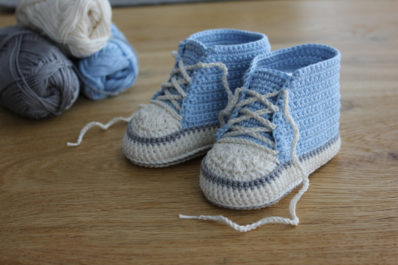 Babyschuhe Häkelanleitung PDF-Download Baby Sneakers Geschenk Geburt