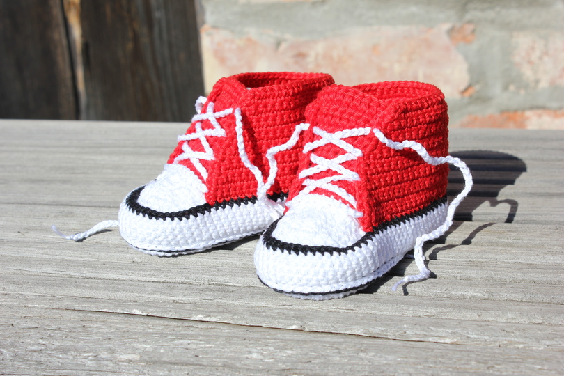 Babyschuhe Häkelanleitung PDF-Download Baby Sneakers Geschenk Geburt