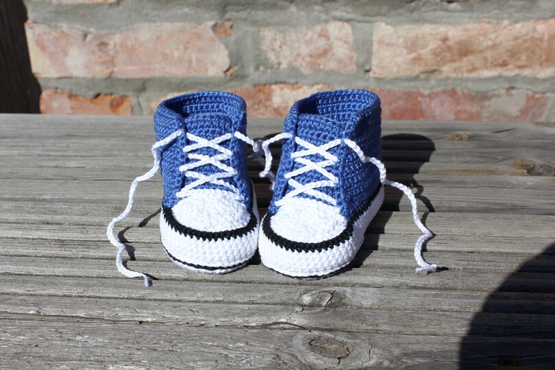 Babyschuhe Häkelanleitung PDF-Download Baby Sneakers Geschenk Geburt