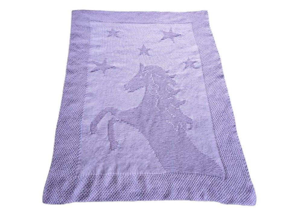 Knitting pattern baby / children's blanket "Horse Love" - easy - Image 2