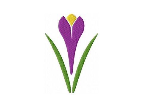 Stickdatei Krokus 10x10 Blume Frühling