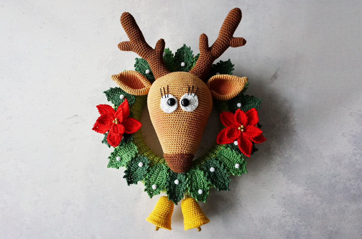 Häkelanleitung Türkranz Rentier - PDF Datei deutsch