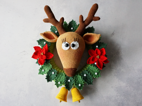 Häkelanleitung Türkranz Rentier - PDF Datei deutsch