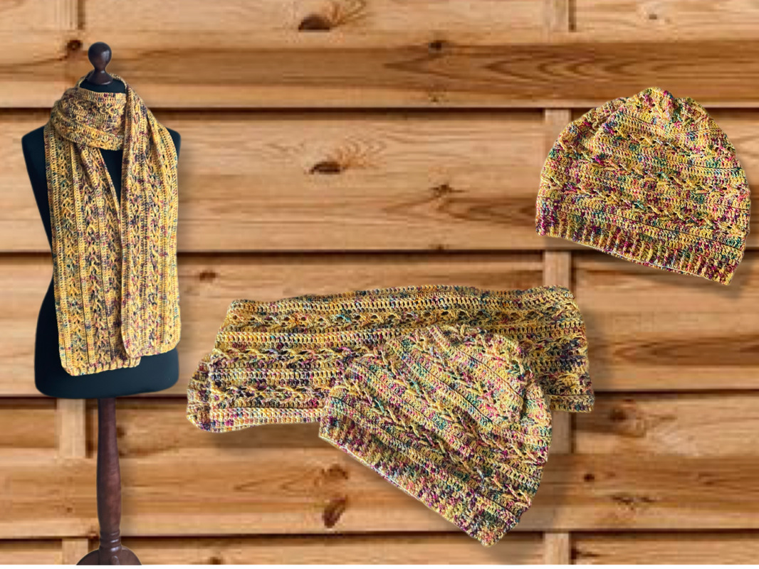 Wendeset Ice Blizzard - Häkelanleitung für Mütze &amp; Schal