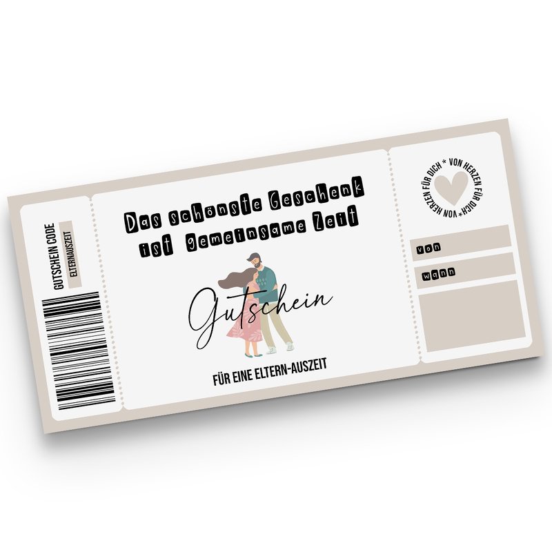 Gutschein zum Ausdrucken ELTERN-AUSZEIT digitale Datei Gutschein DOWNLOAD - Bild 4