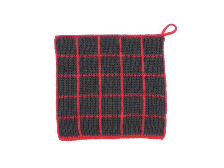 Topflappen Gitter, Strickanleitung zum Nachstricken