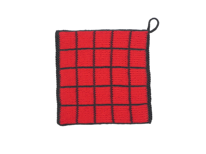 Topflappen Gitter, Strickanleitung zum Nachstricken