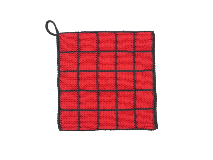 Topflappen Gitter, Strickanleitung zum Nachstricken