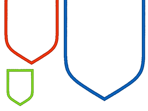 Stickdatei - Wimpel Rahmen Stickdatei