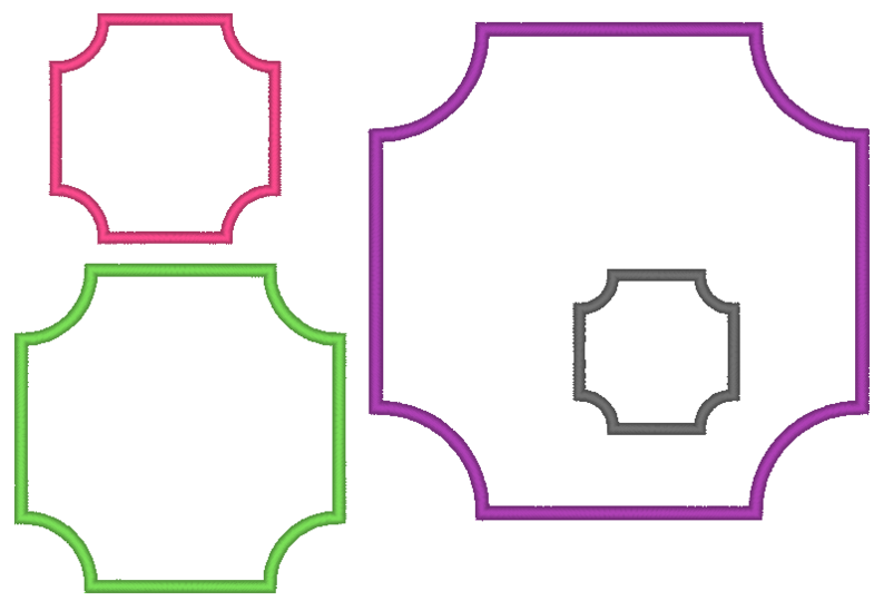 Stickdatei - Rahmen Quadrat Stickdatei