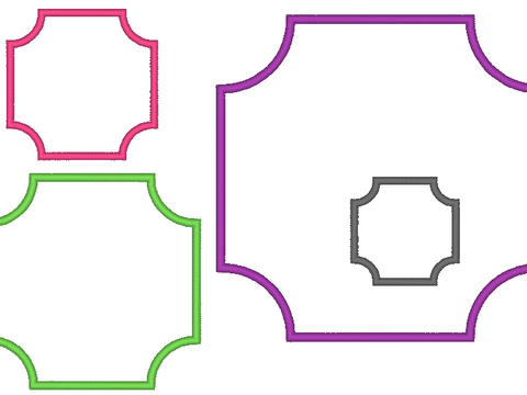 Stickdatei - Rahmen Quadrat Stickdatei