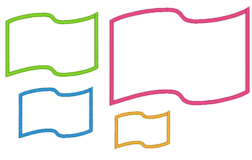 Stickdatei - Rahmen Flagge Stickdatei