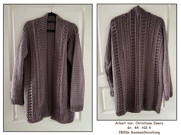 Häkelanleitung Jacke/ Cardigan "Winterhimmel"