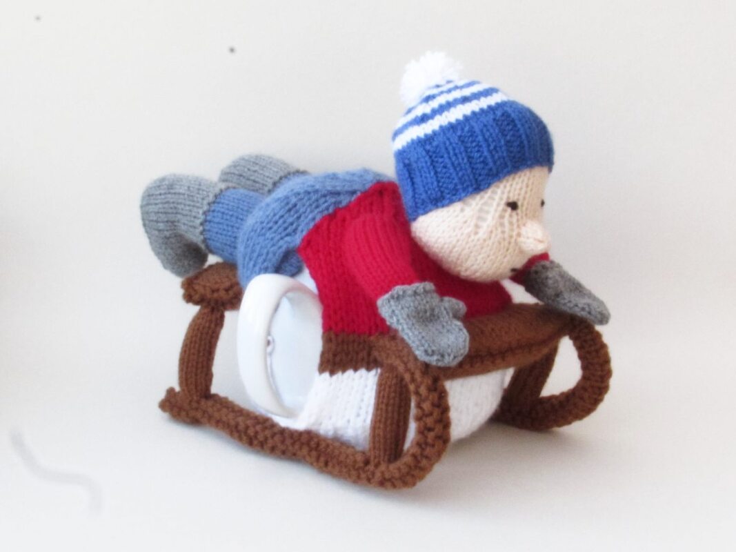 Sledger Sledging Tea Cosy Knitting Pattern