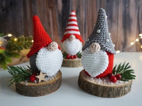 Crochet Pattern Christmas Gnomes - PDF