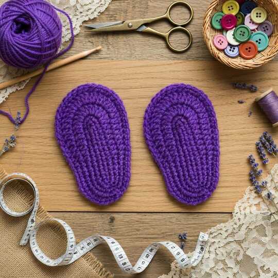 Baby-Sohlen Häkelanleitung PDF + Video (nur Englisch) | nontycrochet