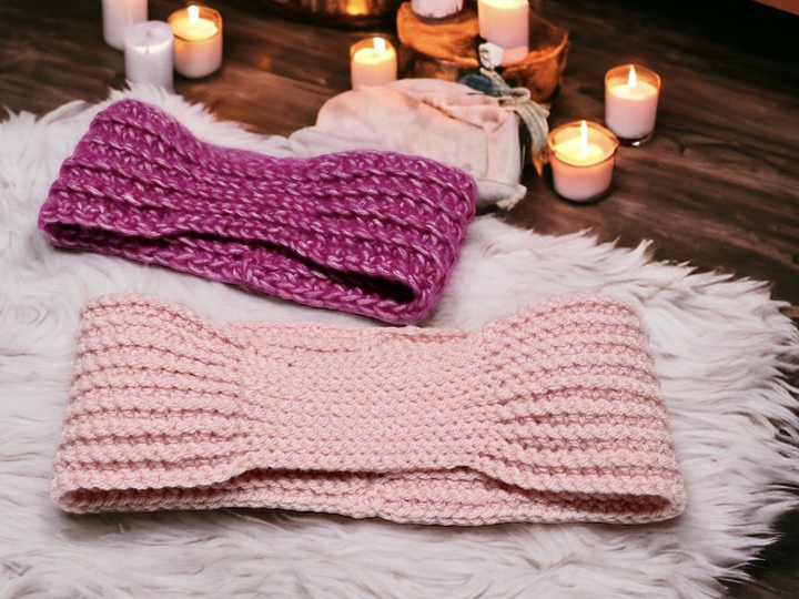 Winterliches Stirnband Set - Häkelanleitung