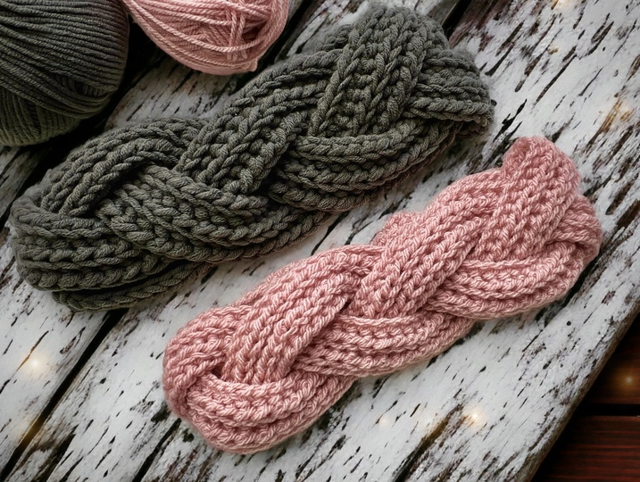 Winterliches Stirnband Set - Häkelanleitung