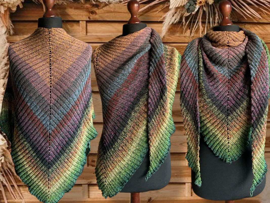 2 Right 2 Left - Strickanleitung für ein Dreieckstuch - Bild 4