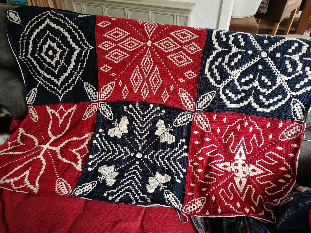 WollMeer-CAL 2024 - Decke aus Mosaikquadraten - Bild 4