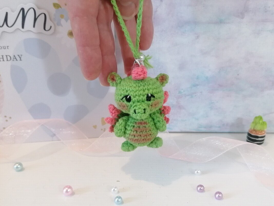Amigurumi Dragon Keychain – DIY Crochet Pattern for Cute Gift - Image 4