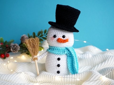 Häkelanleitung Schneemann Finni - PDF Datei