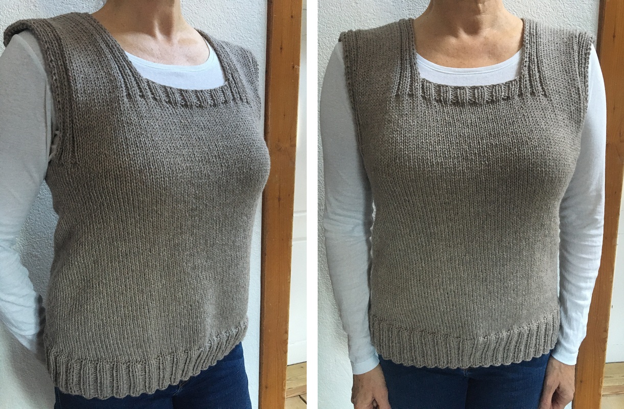 Pullunder natur Strickanleitung