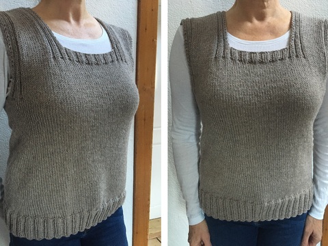 Pullunder natur Strickanleitung