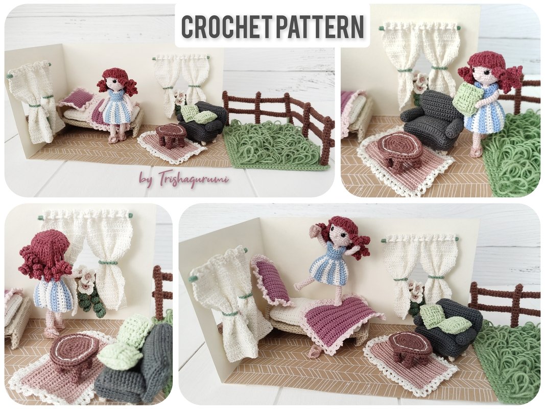 Ana's Crocheted World - Crochet PDF Pattern Set (Ana, 2 Homes, Garden) - Image 2