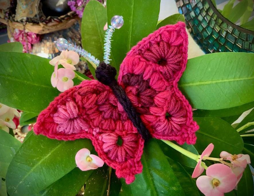 Schmetterling LOTTE aus Wollresten - Bild 4