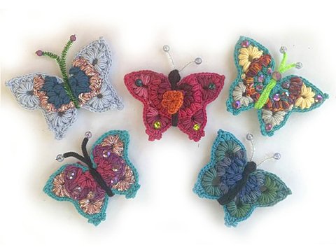 Schmetterling LOTTE aus Wollresten