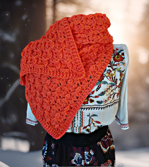 Bee with me - Häkelanleitung für einen Schal in Wabenoptik