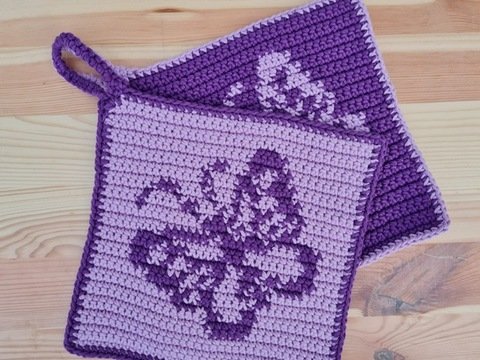 Häkelanleitung Topflappen Schmetterling