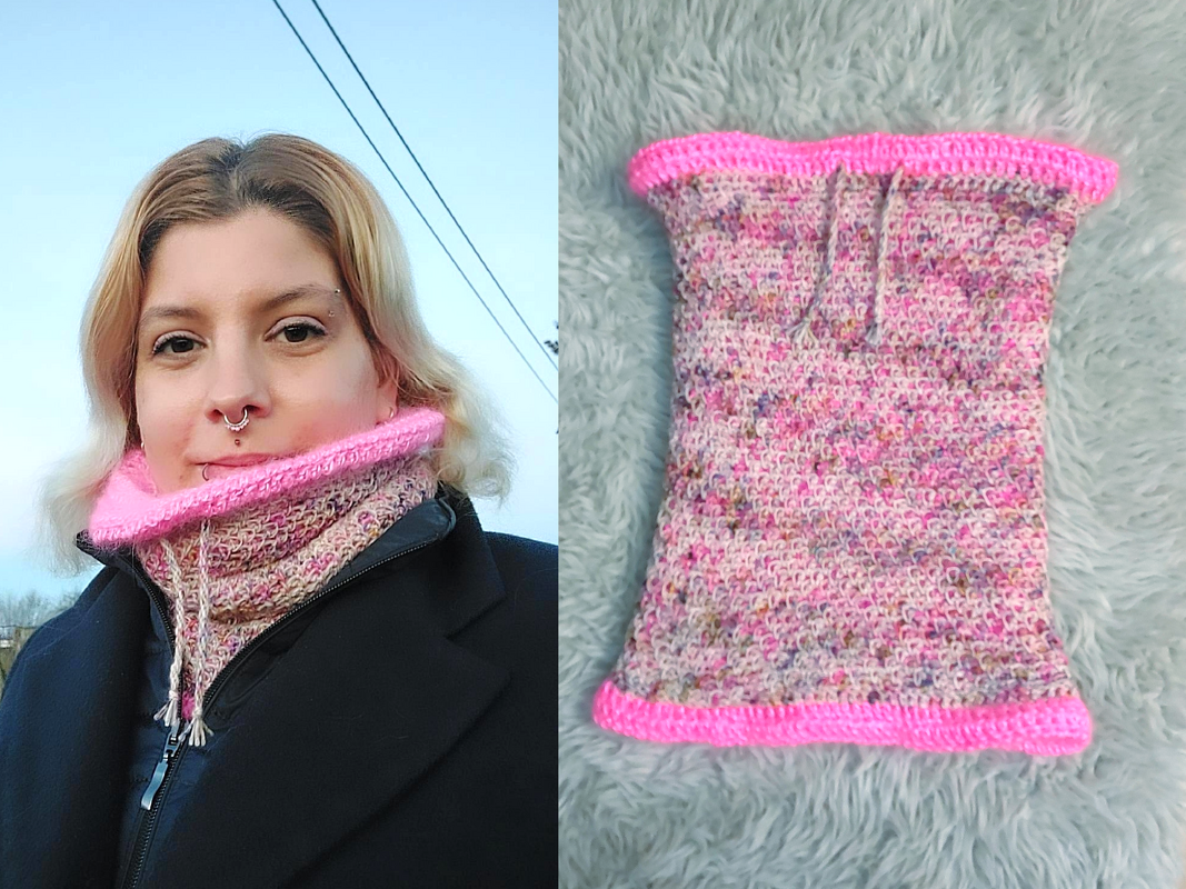 Häkelanleitung Cowl Hälswärmer Loop "Double Face" - Bild 2