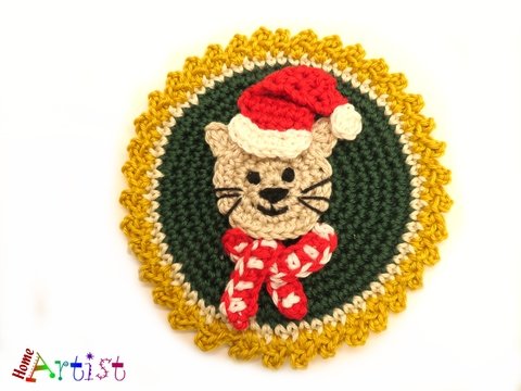 Cat Ornament crochet Patch