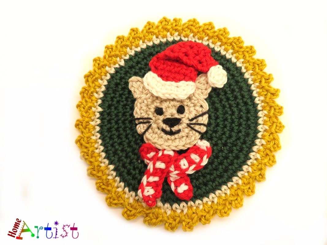 Cat Ornament crochet Patch