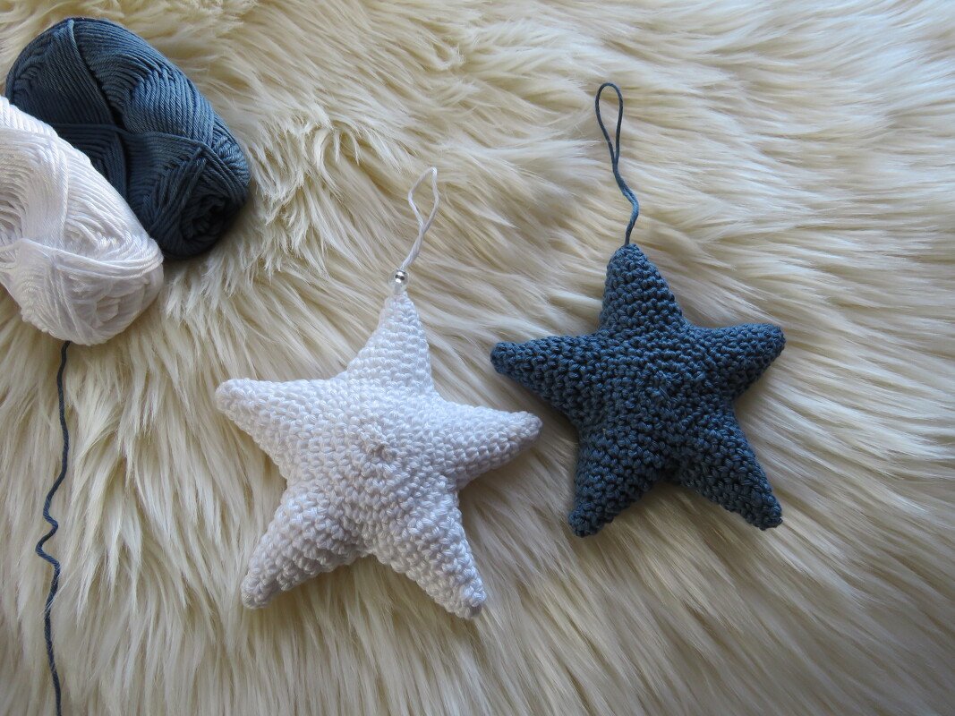 Stern häkeln Amigurumi, Deko für Weihnachten *Carolines Welt* - Bild 2