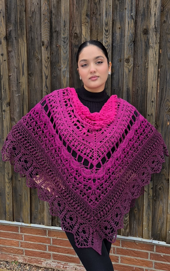 Triangle Shawl Crochet Pattern Griselda – with Chart