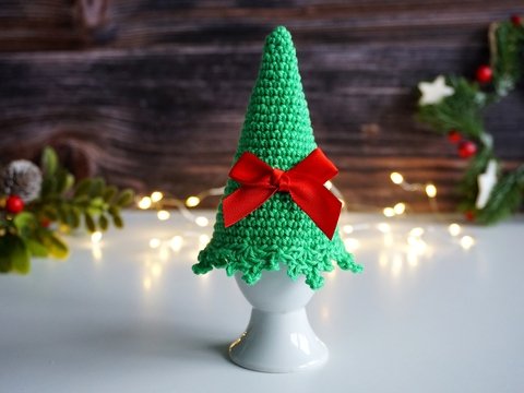 Häkelanleitung Eierwärmer Tannenbäumchen - PDF Datei