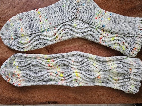 Sockenmuster Schwankender Weg