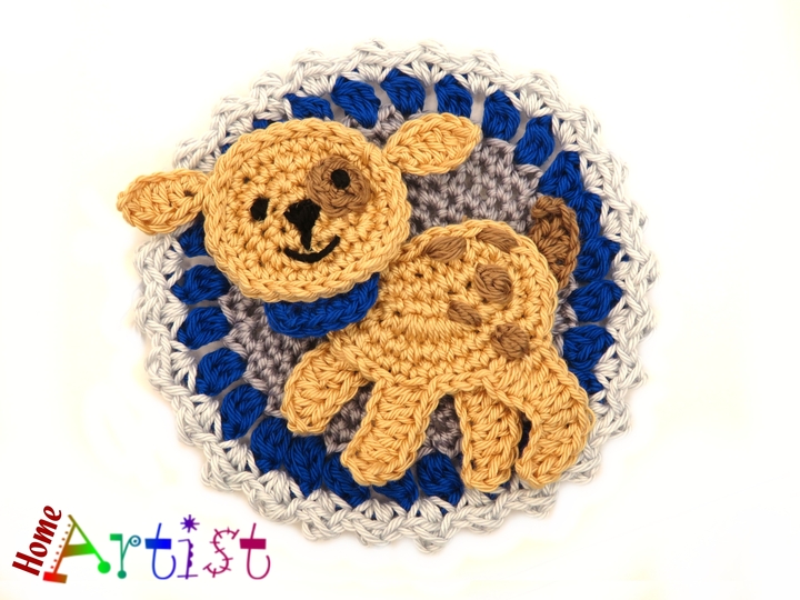 Dog crochet patch