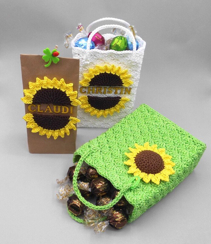 Sunflower gift bag in 3 versions - easy & versatile even for beginners - Image 5